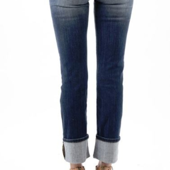 Judy Blue Dark Blue Boyfriend Cuffed Jeans - Picture 4 of 8